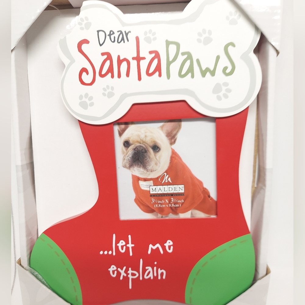 NEW Malden Santa Paws Red and Green Dog Frame